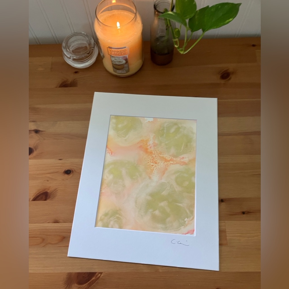 New Original Signed Artwork Alcohol Ink on Paper 164